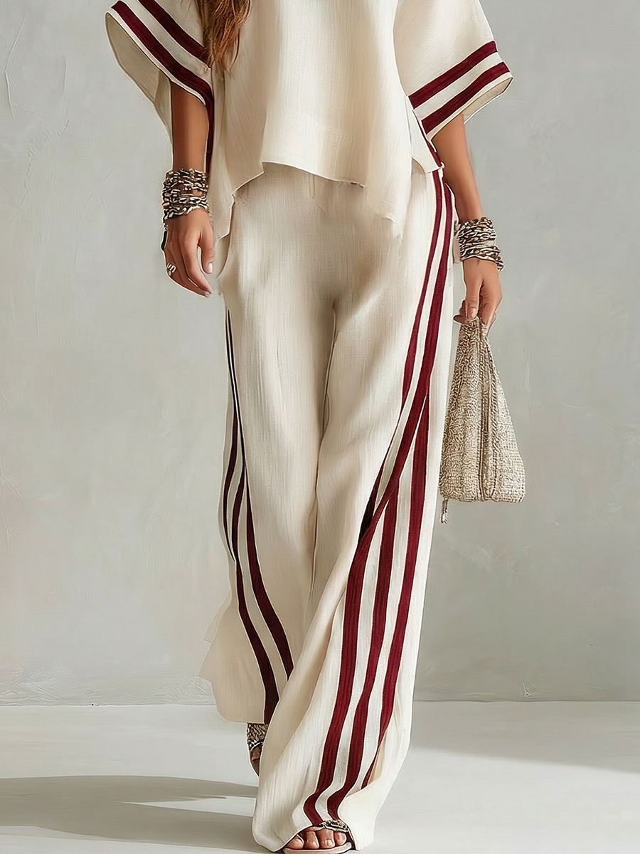 Striped Relaxed Pants Set