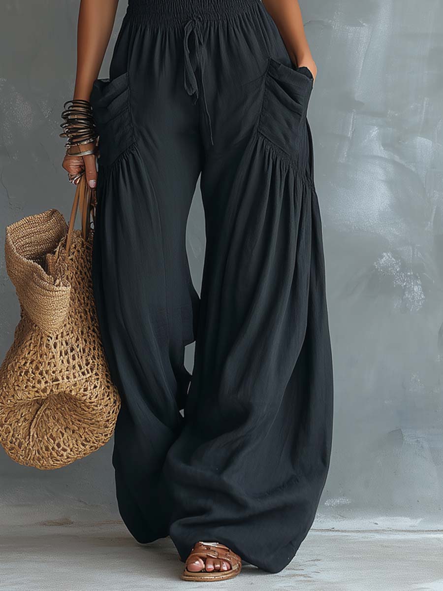 Vintage Halter Pocket Jumpsuit