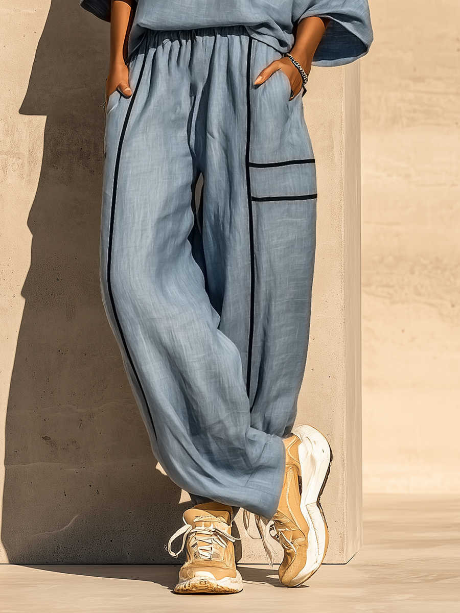Relaxed Turtleneck Wide-Leg Set