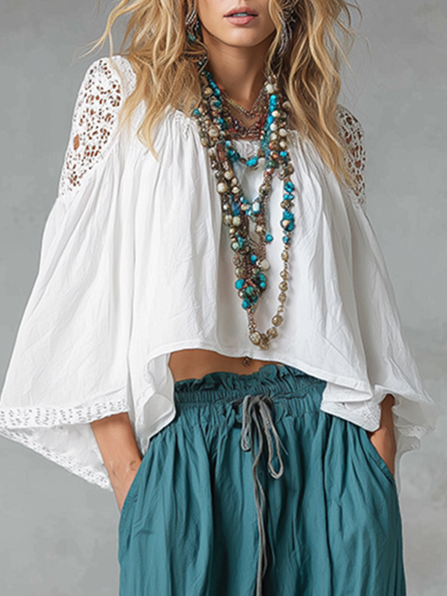 Vintage Lace Utility Pants Set