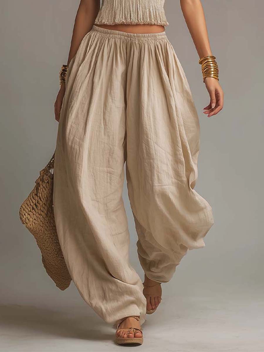 Bohemian Halter Harem Pants Set
