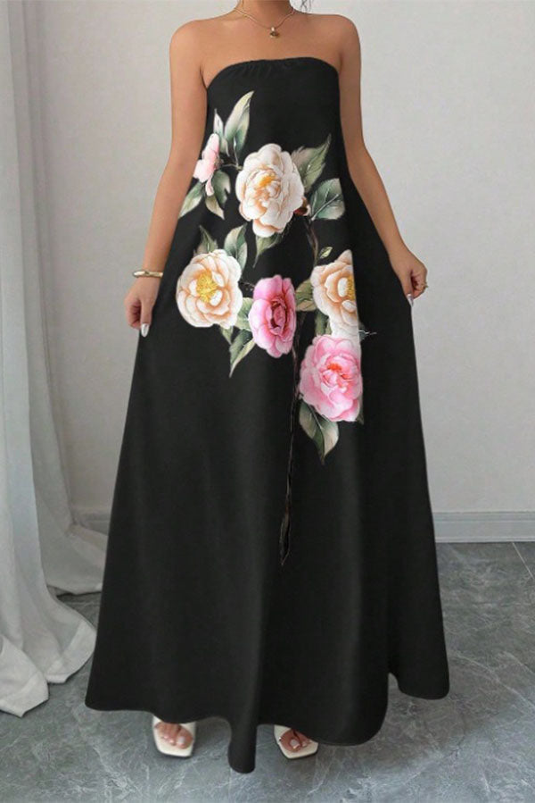 Florence Romantic Floral Tube Dress