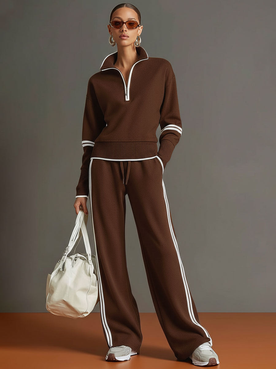 Retro Webbing Wide-Leg Set