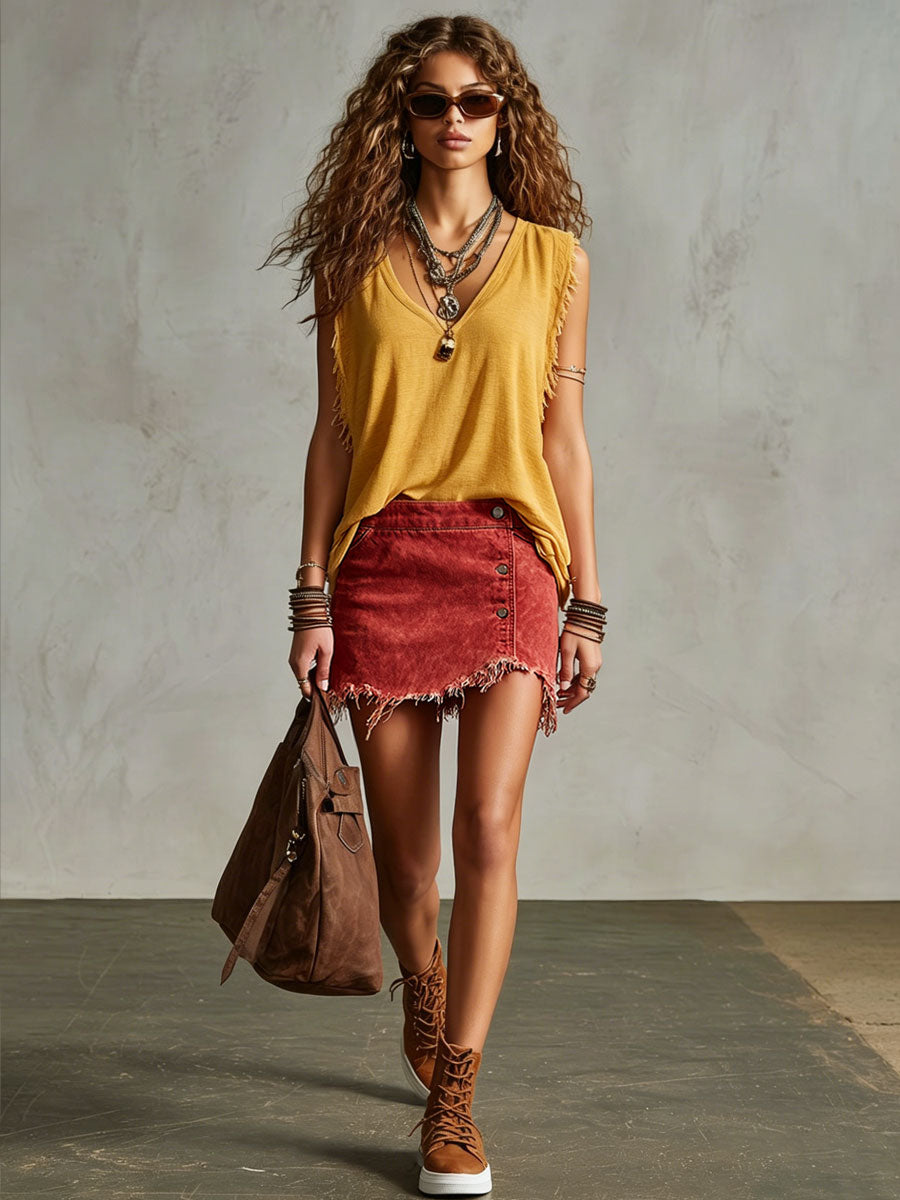 Western Frayed Mini Bottoms