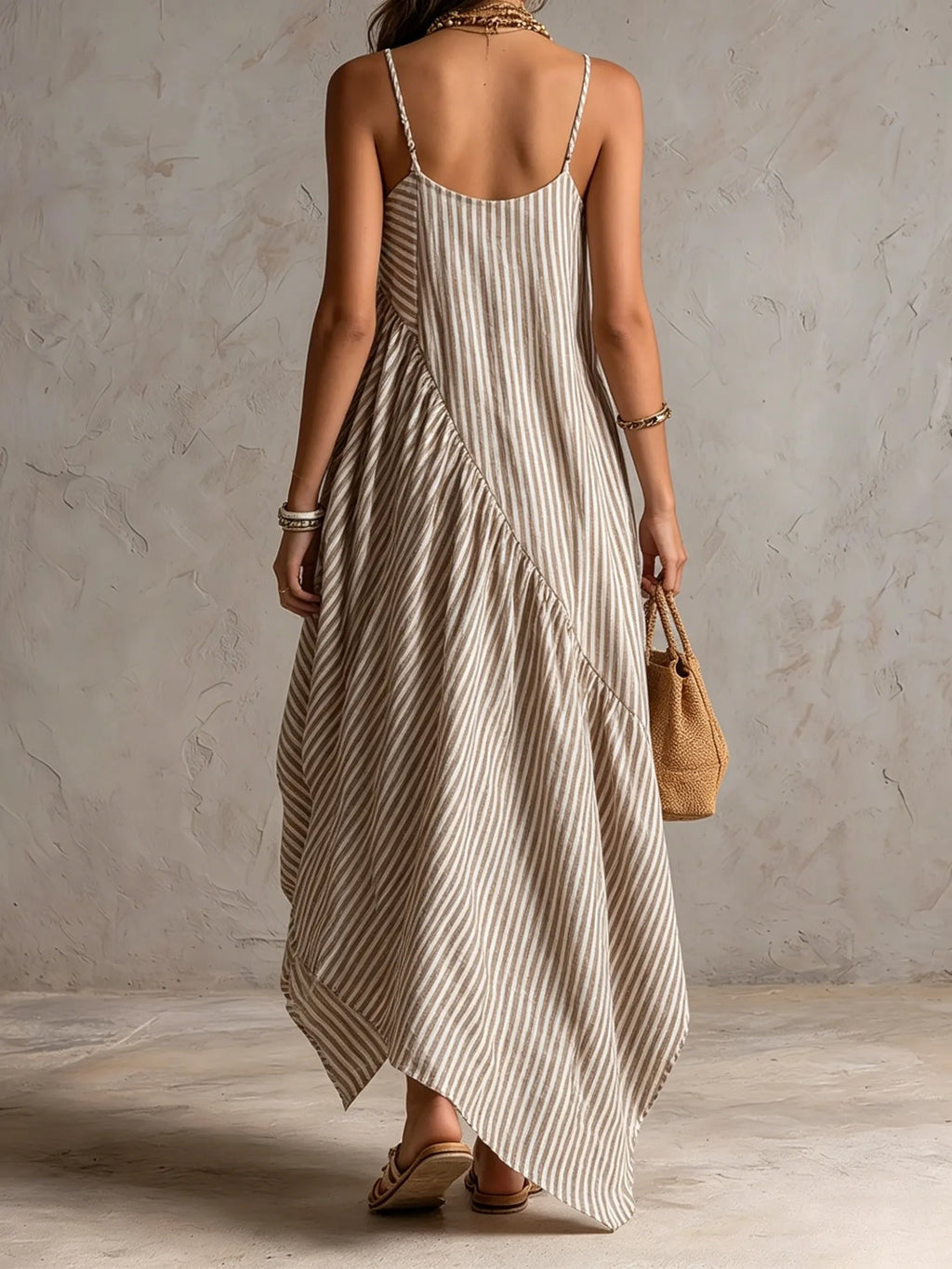 Striped Bohemian Maxi Dress