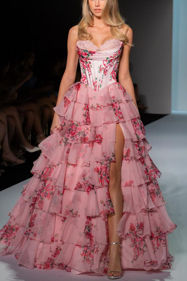 Sherri Hill Prom&Beyond And The Prom Store Perfect Instant Flower Off Shoulder Ruffle Dress
