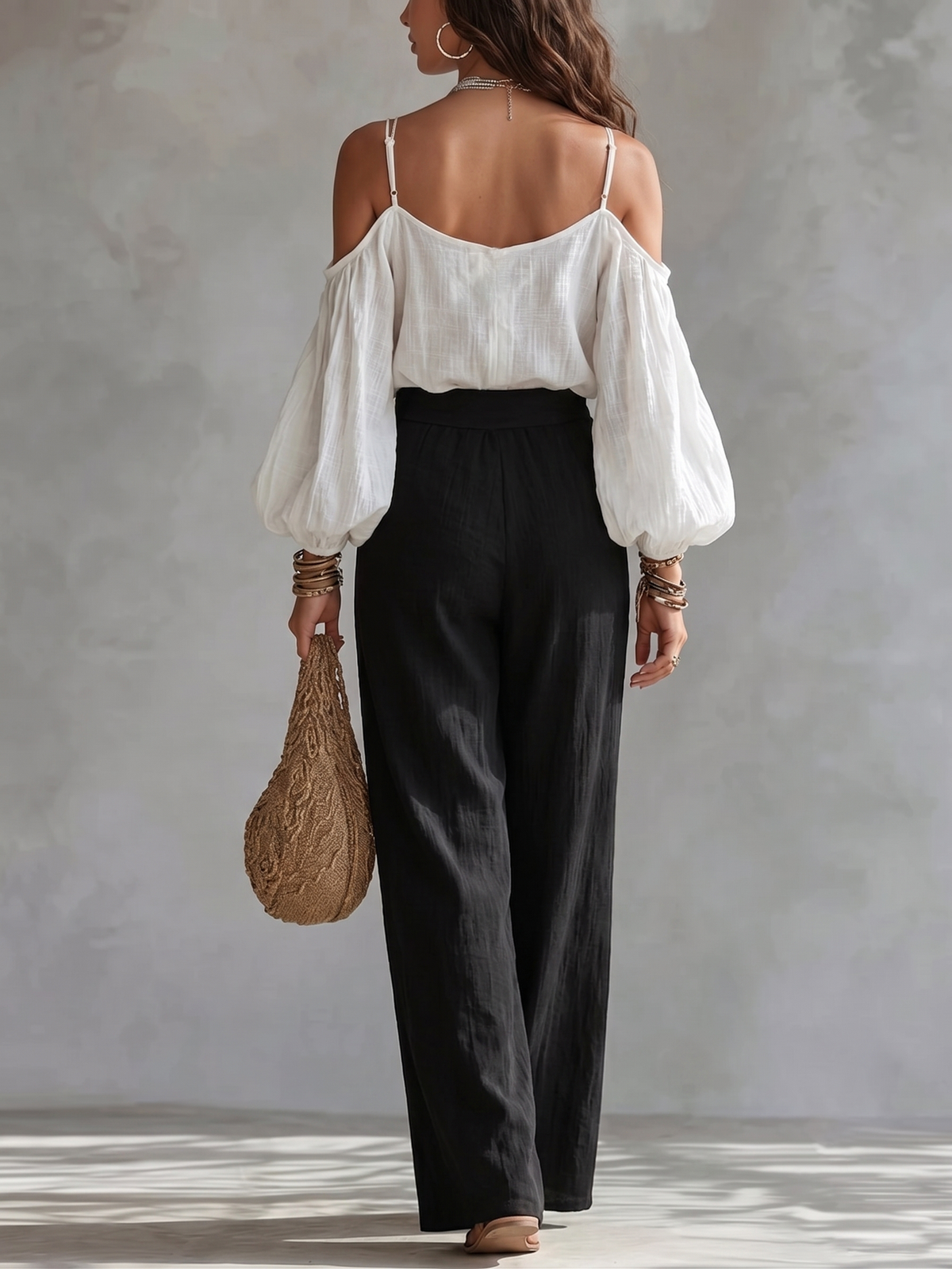 Bohemian Cold Shoulder Pants Set