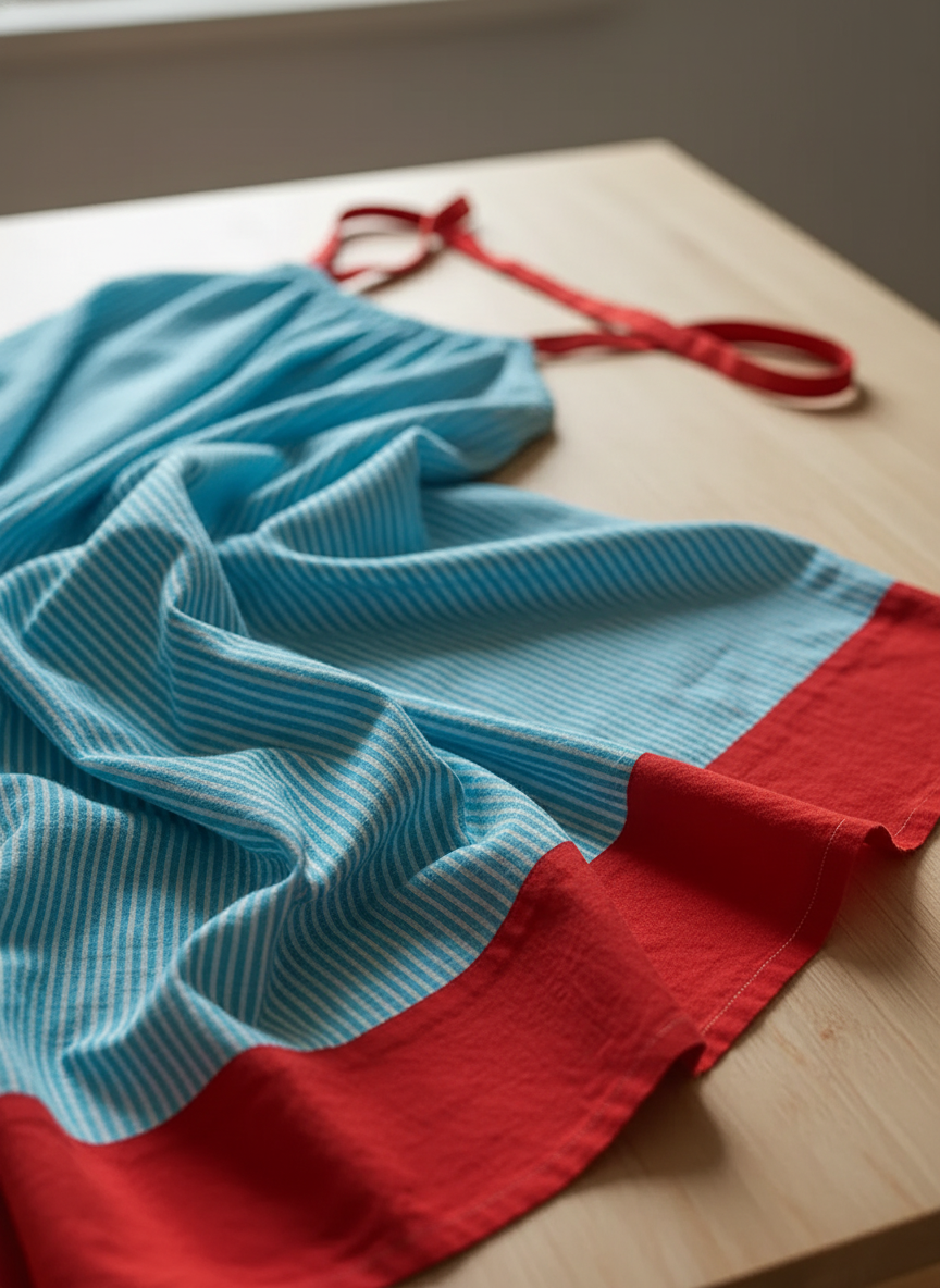 Vacation Style Linen-Cotton Striped Color Block Spaghetti Strap Maxi Dress With Pockets