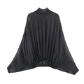 Seraphina Flowing Lantern-Sleeve Polka Dot Blouse