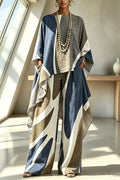 Geometric Pattern Color Blocking Irregular Slanted Set
