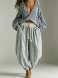 Striped Lantern Pants Two-Piece Set